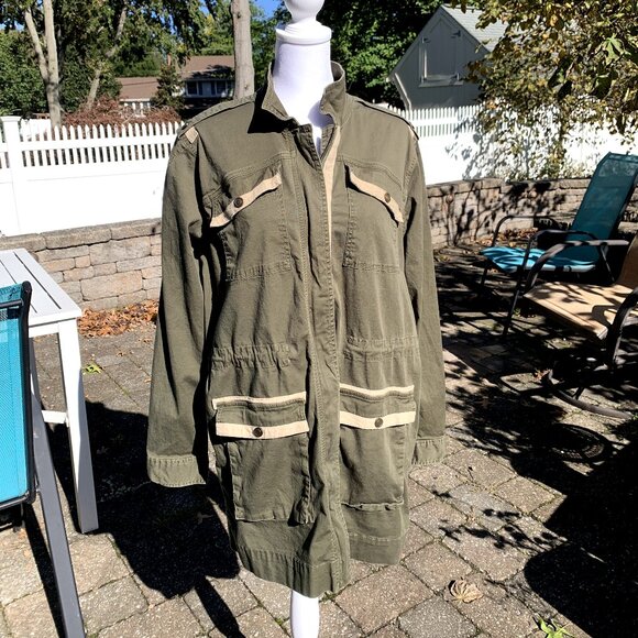 CAbi Army Green Anorak Military Utility Cargo Jacket - Picture 2 of 15